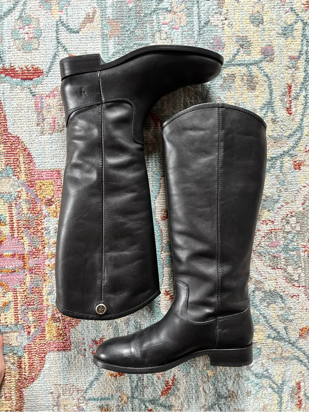 Frye Melissa Button 2 Boots - Black Leather - 6.5